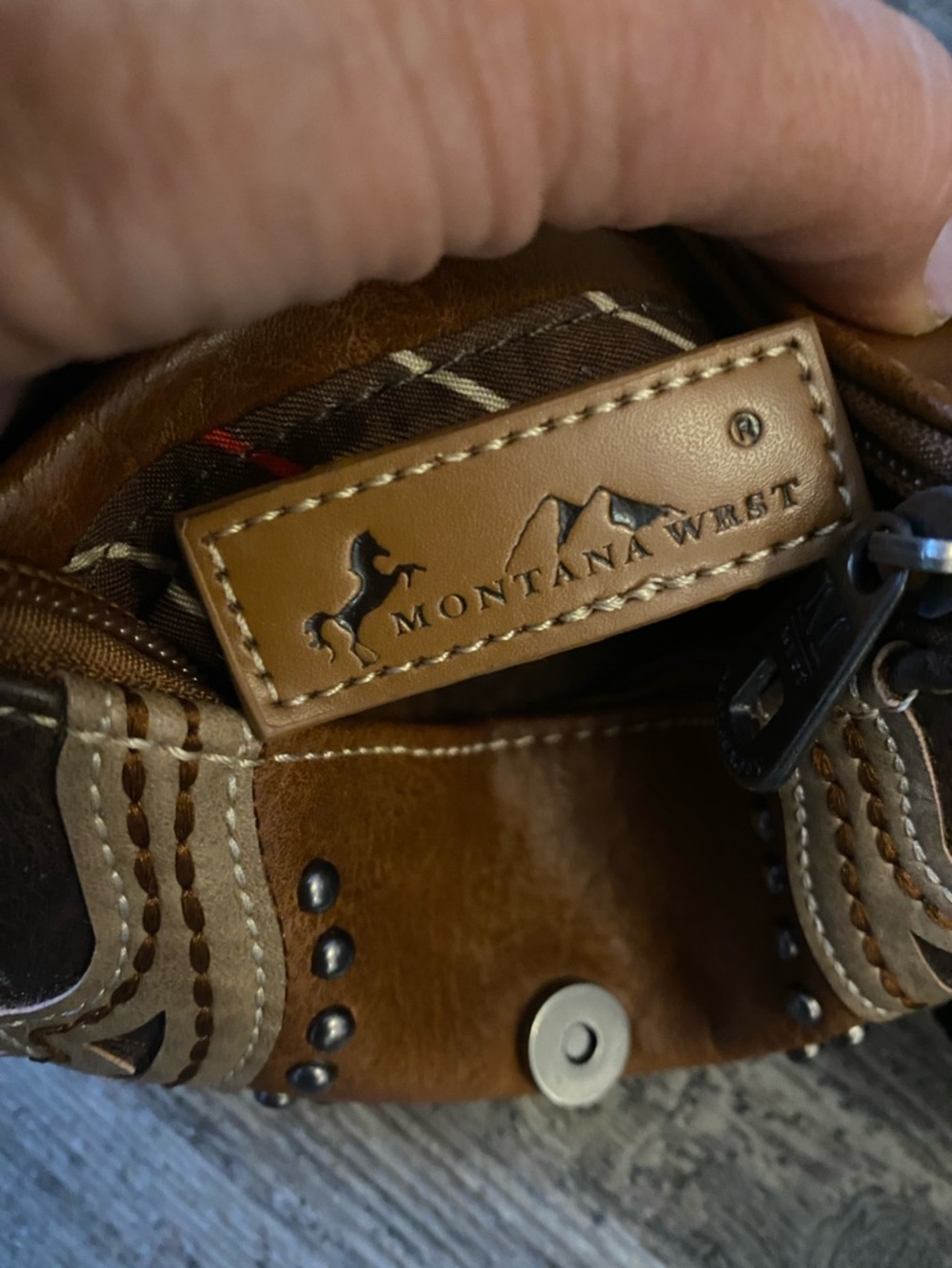 Montana West Western Crossbody Studs, Turquoise, Tooled - Picture 9 of 13